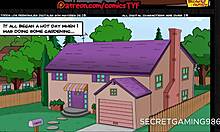 Мардж Симпсон изменяет Гомеру со своим соседом Недом в забавной порно-пародии