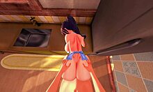 Ayane Chirakawas stora bröst studsar när hon blir knullad i ett förkläde